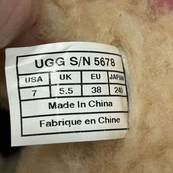 UGG Boots Women's Size 7 Brown Kensington Leather Shearling Boot Australia 5678 - Picture 10 of 12